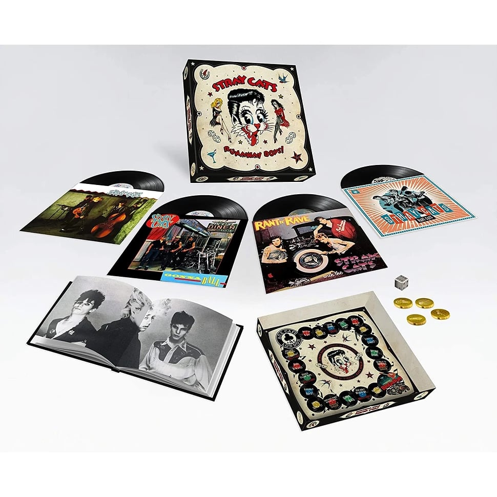 STRAY CATS - RUNAWAY BOYS (40TH ANNIVERSARY DELUXE BOXSET) 4 x LP + GAME