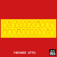 Image 5 of vessels/urns yellow red 2