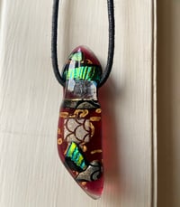 Image 1 of Alchemyte Dichroic Glass Pendant "Abstract Tropical Fish"