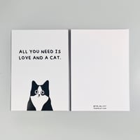Image 2 of POSTCARD THE_NK_CAT ALL YOU NEED IS LOVE AND A CAT