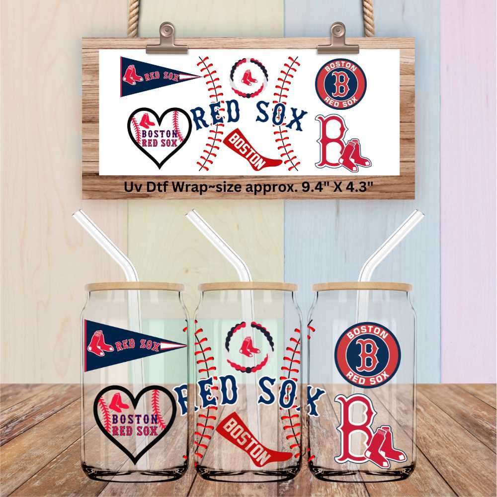 Image of Boston Red Sox Baseball Single Sided Uv Dtf Wrap W0886