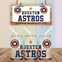 Houston Astros Baseball Single Sided Uv Dtf Wrap W0888