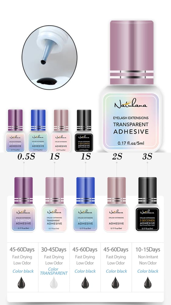 Image of NATUHANA 5ml FAST Drying STRONG Eyelash Extension Adhesive