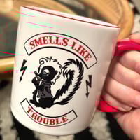 Image 1 of SMELLS LIKE TROUBLE - MUG