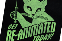 Image 3 of Get Re-Animated Cat (Re-Animator 1985) Screenprinted Canvas Patch