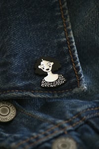 Image of lady enamel pin