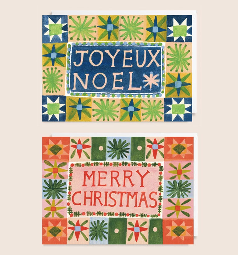 Image of Christmas Pattern Cards Pack