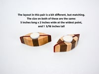 Image 4 of Set of Tea Light Wooden Candle Holders with tea lights, Walnut, Maple and Padauk Wood Home Decor