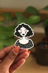 Image of lady sticker