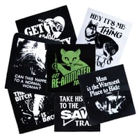 Image 1 of Horror Screenprinted Canvas Patch Bundle 