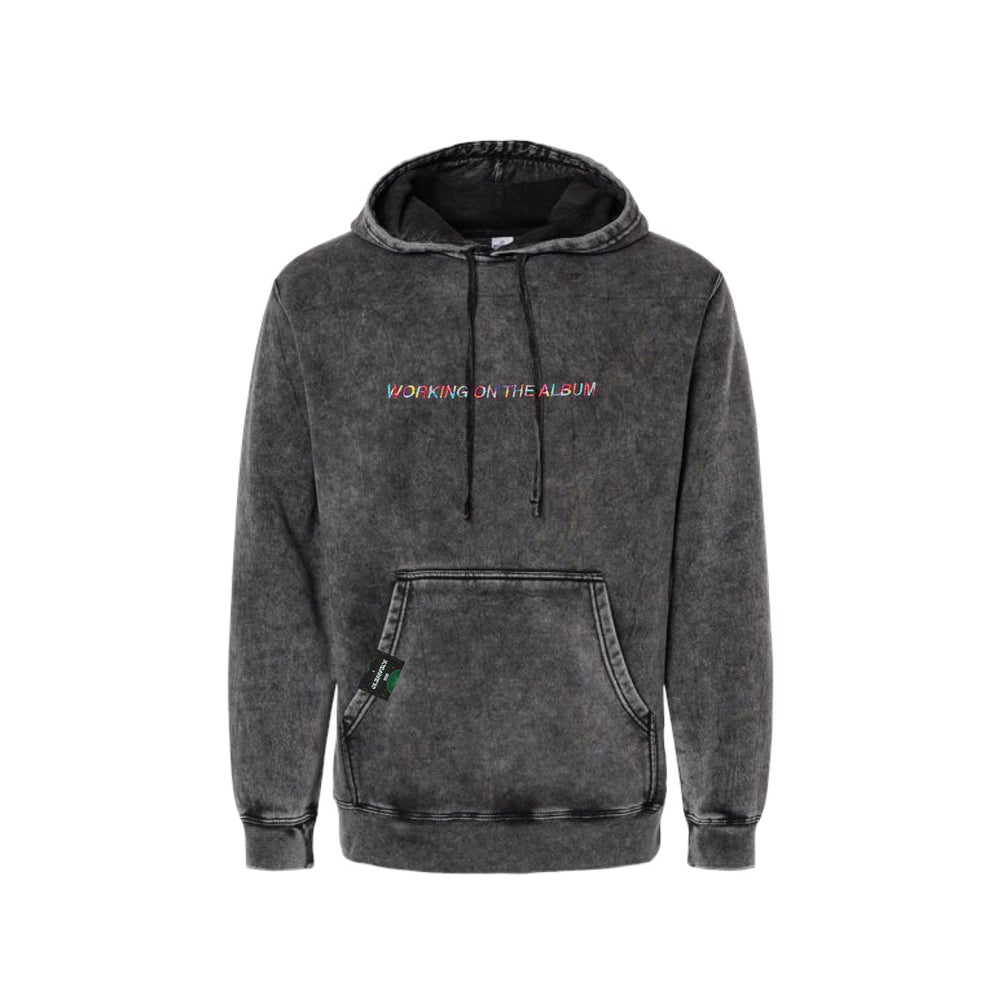 Image of Working On The Album - Colorburst on Mineral Wash Hoodie