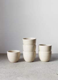Image 3 of Ribbed espresso cup in Chalk
