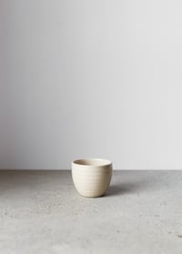 Image 1 of Ribbed espresso cup in Chalk
