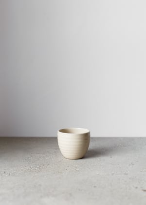 Image of Ribbed cortado cup in Chalk