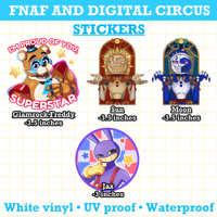 Image 1 of FNAF and Digital Circus (Stickers)