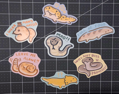 Image of Silly Snake and Lizard Stickers