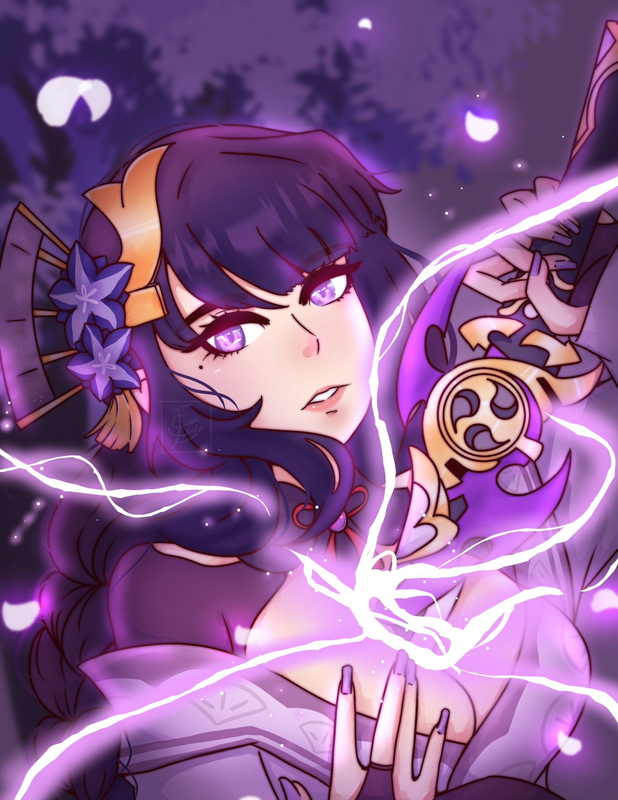 Genshin Impact Raiden Shogun/Baal - Medium/Small Print | Matsumari