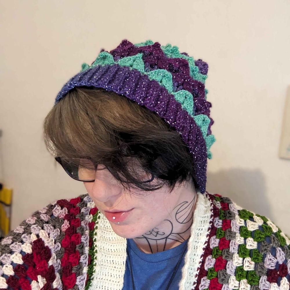 Image of Galaxy Dragon Scale Elf Beanie