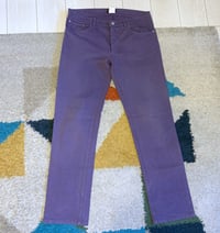 Image 1 of Agnes B Homme 2008aw purple denim pants, size 42 (fits 34”)