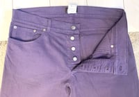 Image 5 of Agnes B Homme 2008aw purple denim pants, size 42 (fits 34”)