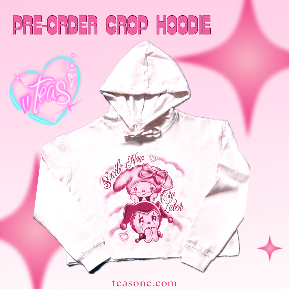 Image of 🎀 PINK CROPPED HOODIE 🎭  PRE-ORDER