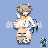 Image 1 of Hana Uzaki Cow Suit Pinup Vinyl Decal
