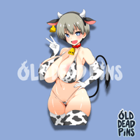 Image 3 of Hana Uzaki Cow Suit Pinup Vinyl Decal