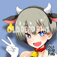 Image 2 of Hana Uzaki Cow Suit Pinup Vinyl Decal