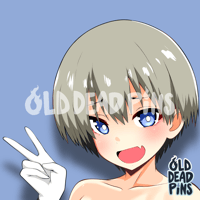 Image 2 of Hana Uzaki R-18 Cow Suit Pinup Vinyl Decal