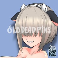 Image 2 of Yanagi Uzaki R-18 Cow Suit Pinup Vinyl Decal