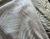 Image 2 of Overshot Baby Blanket in Pistachio Cotton- For Lisa