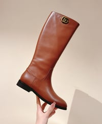 Image 4 of GG Leather Long Boots