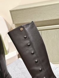 Image 9 of GG Leather Long Boots