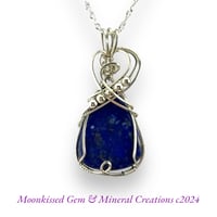 Lapis Lazuli Sterling Silver Wirewrapped Pendant