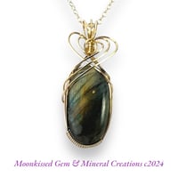 Labradorite 14 Karat Gold Fill Wirewrapped Pendant