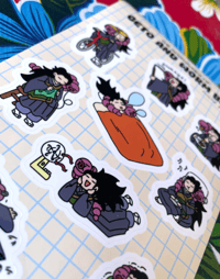 Image 2 of geto and worm baby sticker sheet