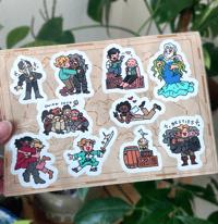 Image 1 of pirate crew sticker sheet