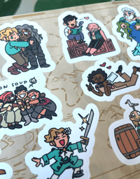 Image 2 of pirate crew sticker sheet