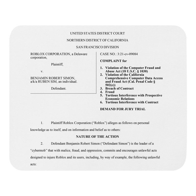 The Lawsuit Mouse Pad Image 2