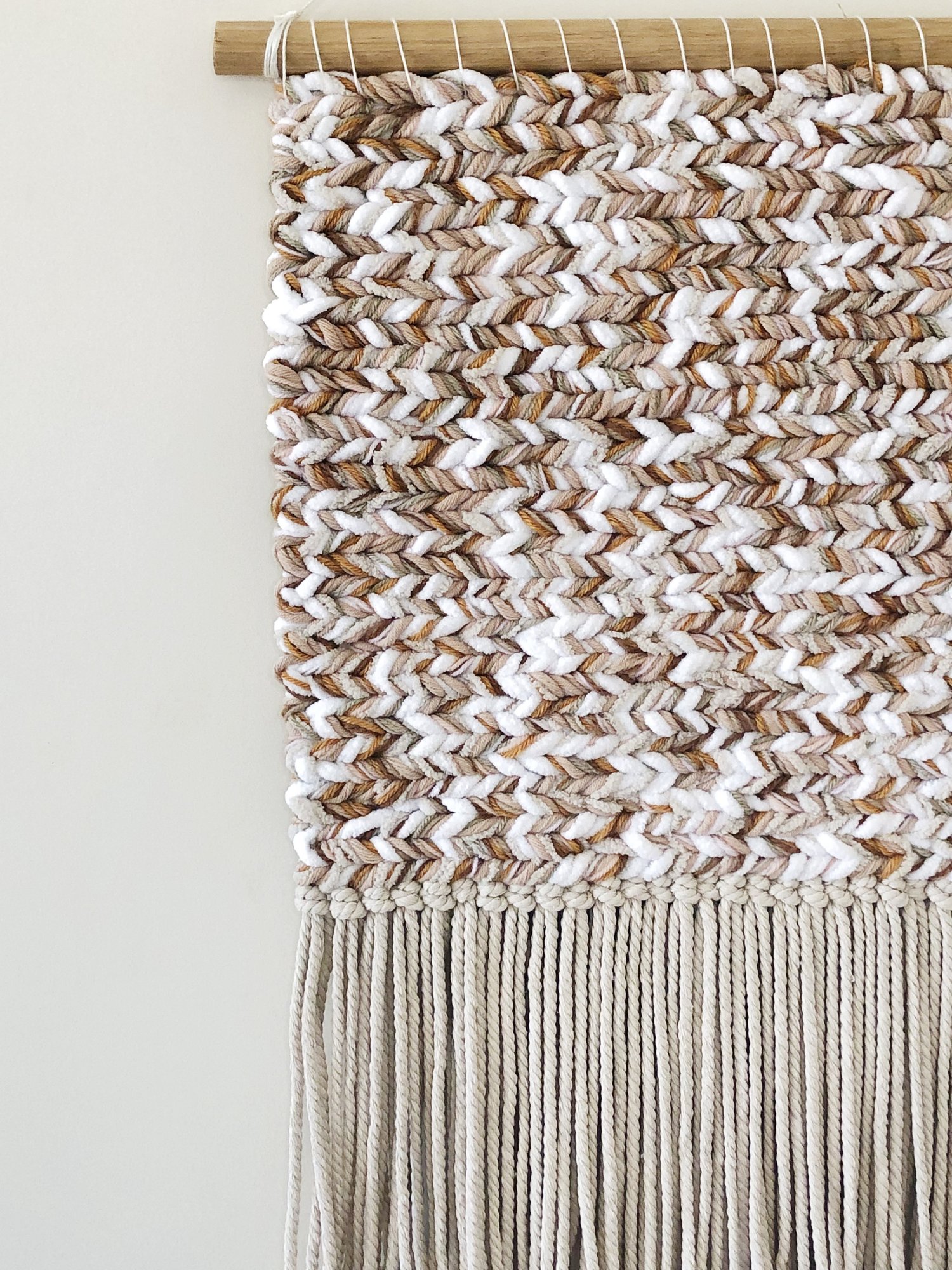 Image of Woven Wall Hanging - Abstract, Neutral, Boho (large)