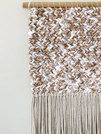 Image 1 of Woven Wall Hanging - Abstract, Neutral, Boho (large)