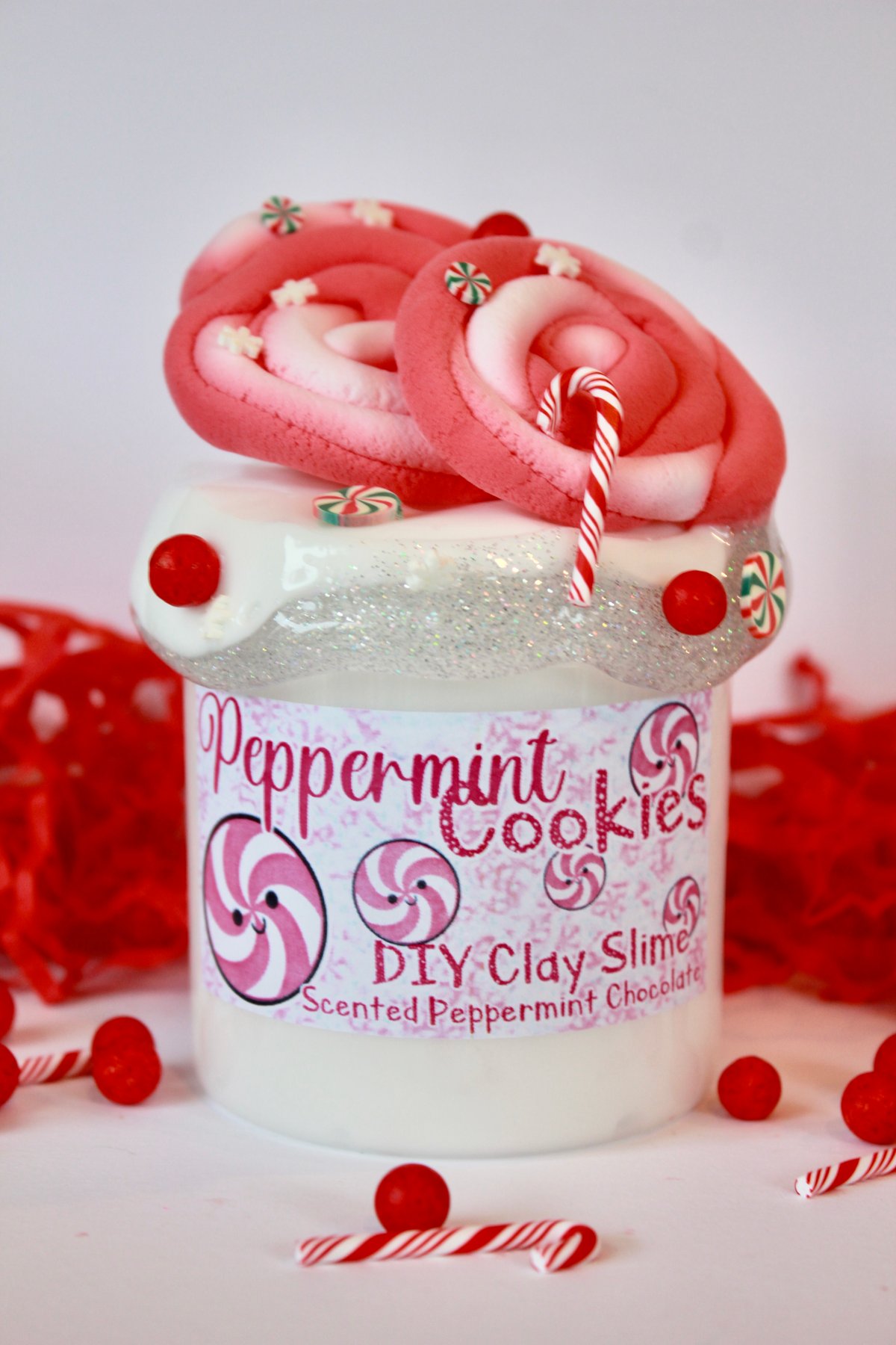 Image of Peppermint Cookies DIY Clay Slime