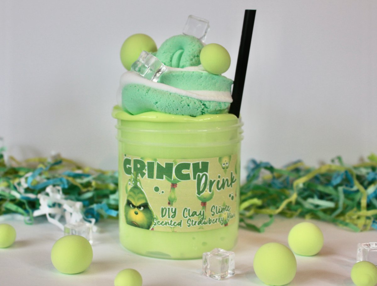 Image of Grinch Drink DIY Clay Slime