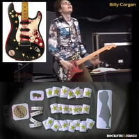Image 1 of Billy Corgan guitar stickers Fender Stratocaster Smashing Pumpkins ORGANIC stars. Set 58