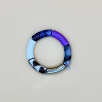 Image 2 of Marbled purple barrel bracelet