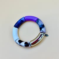 Image 1 of Marbled purple barrel bracelet