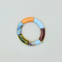 Image 1 of Cosmic charm tonal marbled barrel bracelet 