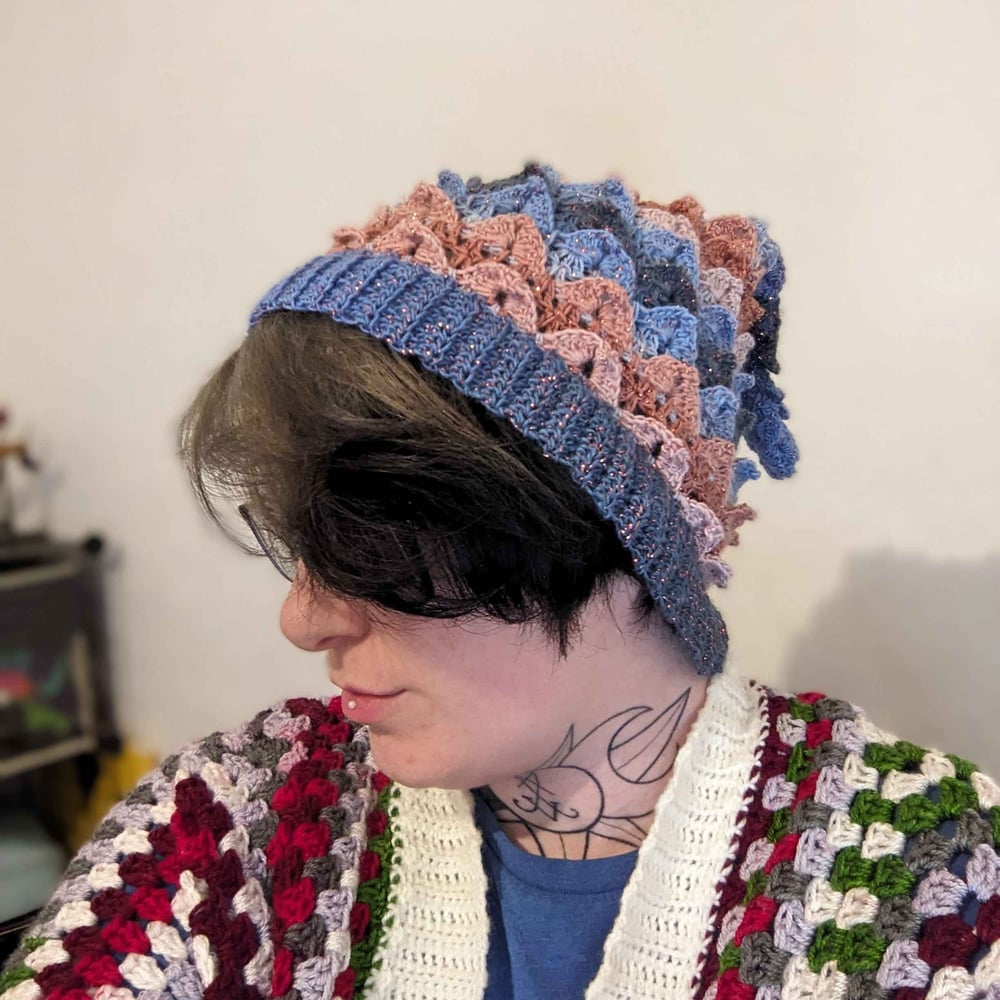 Image of Water lily Dragon Scale Elf Beanie