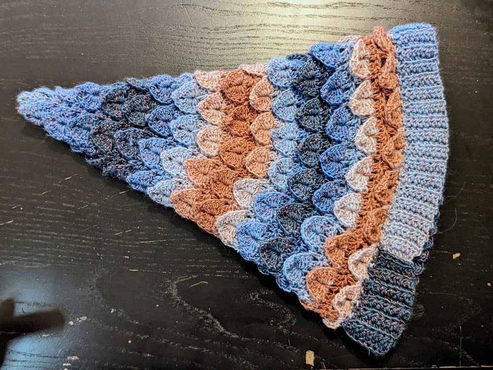 Image of Water Lily Dragon Scale Elf Beanie – Handmade