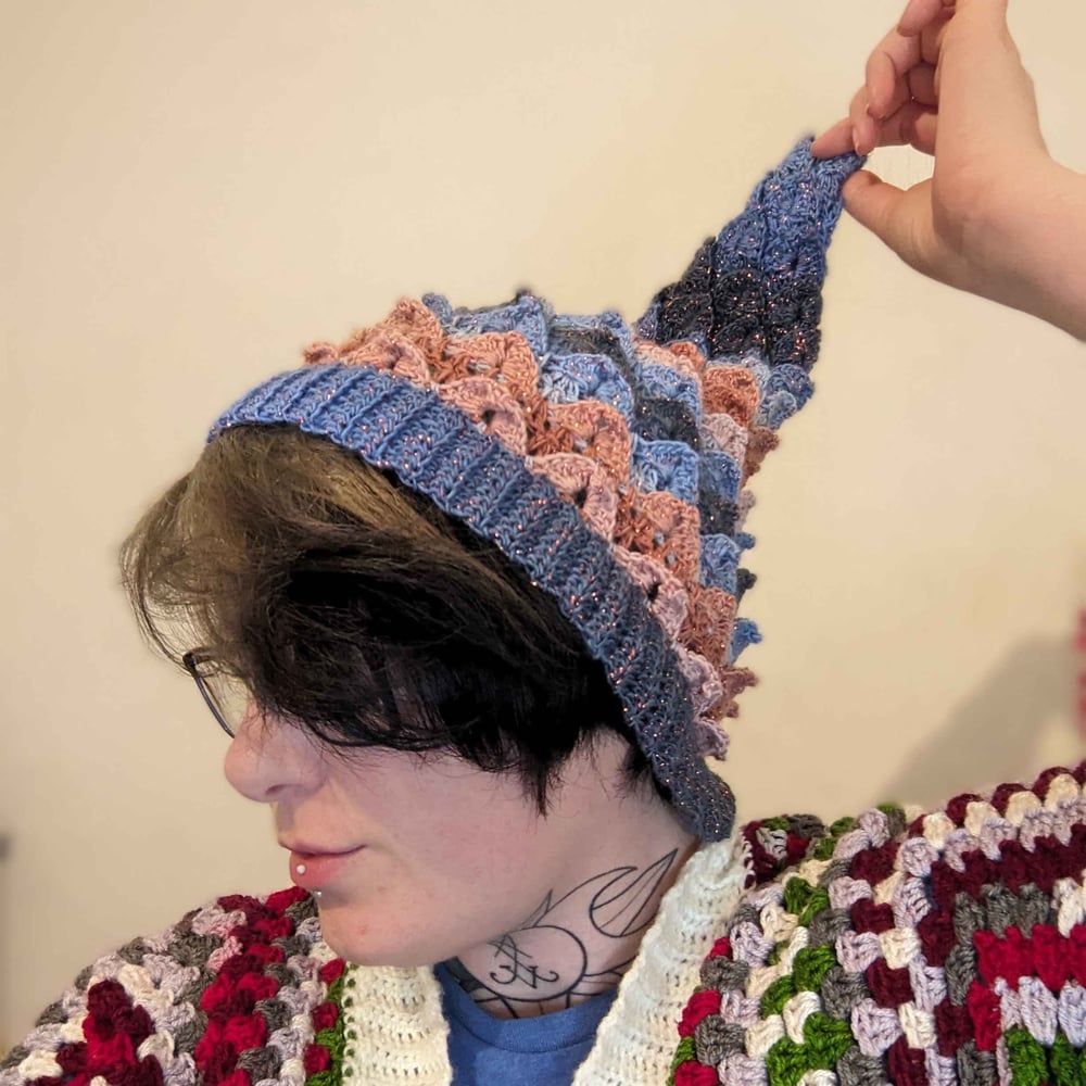 Image of Water Lily Dragon Scale Elf Beanie – Handmade